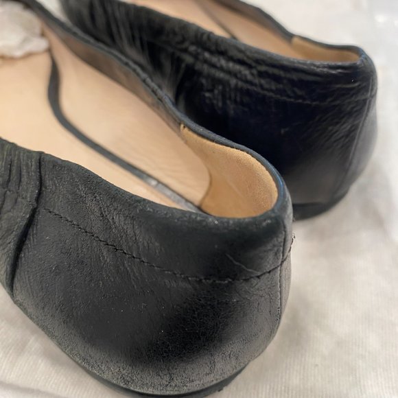 Prada Black Calf Leather Milano Ballet Flats - Picture 14 of 14